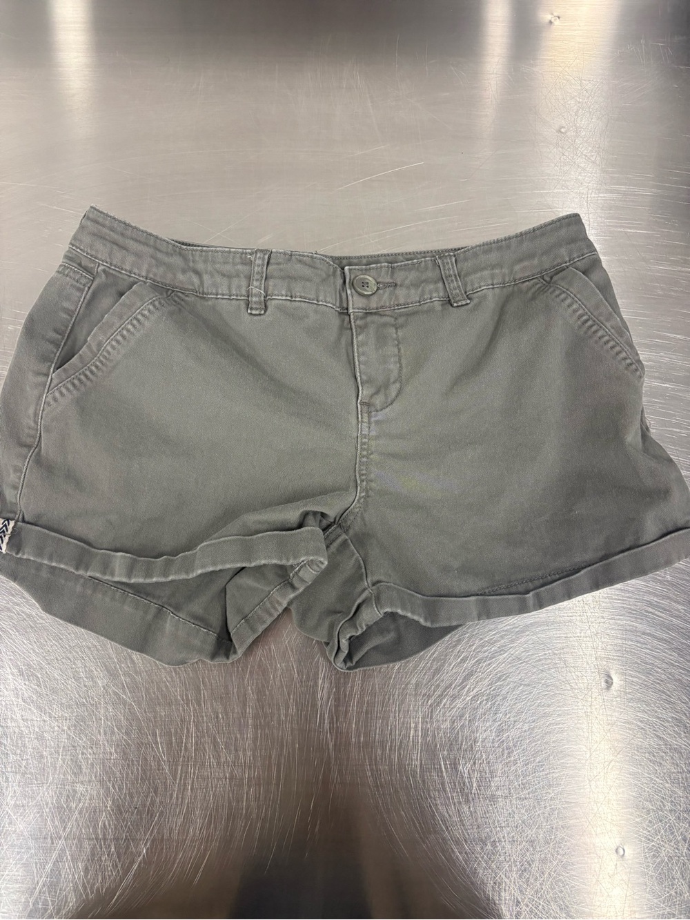 Maurices Olive Green Rolled-Hem Jean Shorts